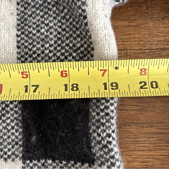Lauren Ralph Lauren Sweater Womens Medium Black White Buffalo Plaid Soft - Picture 10 of 15